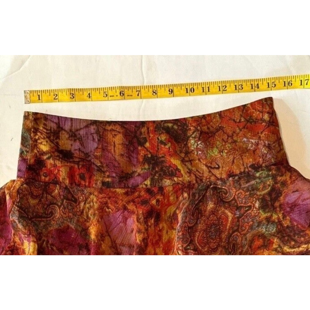 Sahalie 3 Tiers Layered Lined Ruffle Skirt Womens 4 Multicolor Zipper Fall Color - Picture 6 of 11